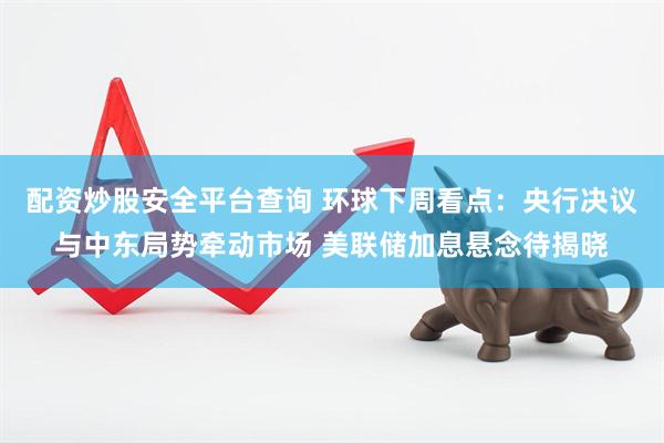 配资炒股安全平台查询 环球下周看点：央行决议与中东局势牵动市场 美联储加息悬念待揭晓
